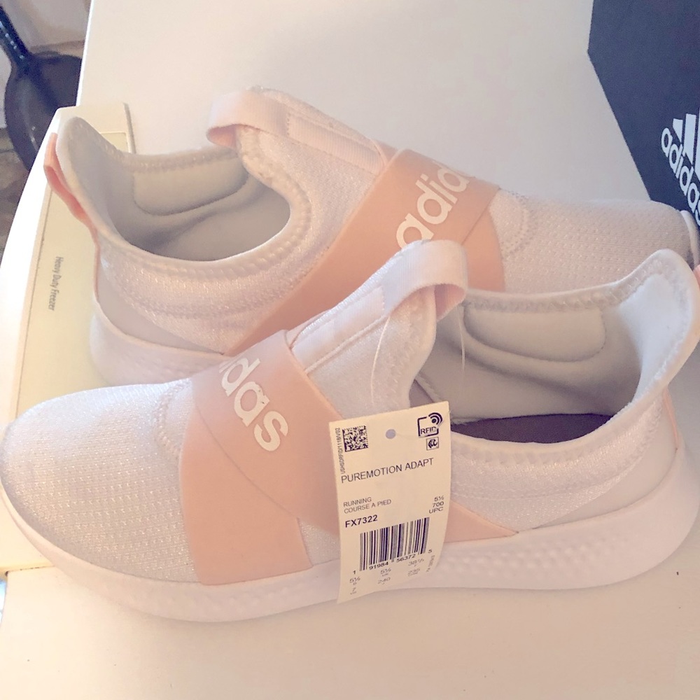 Pink & white Adidas Pure Motion Tennis Shoe
